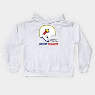 Defunct Denver Dynamite Football Team Helmet Kids Hoodie